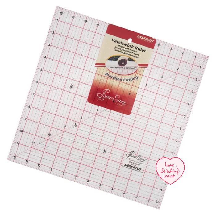 Sew Easy Square Patchwork Ruler 12.5