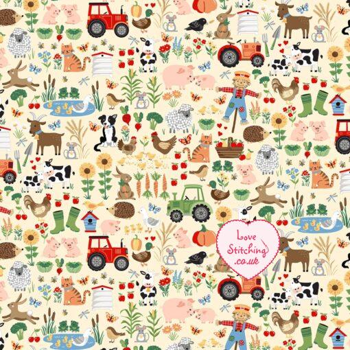 Makower Fun on the Farm 100% Cotton Patchwork Fabric